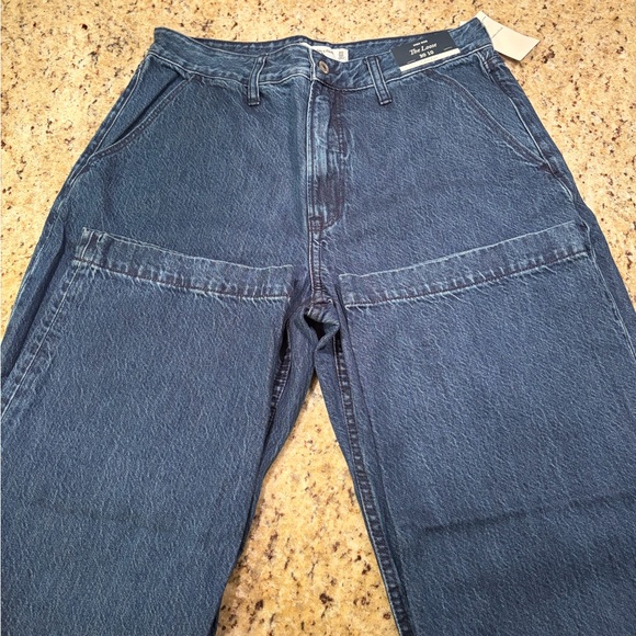 Abercrombie Curve Love Classic Blue Tailored Denim Pant - Picture 4 of 7